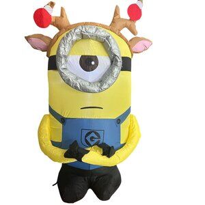 Illumination Minions Despicable Me Stuart Inflatable Blow Up Reindeer Christmas